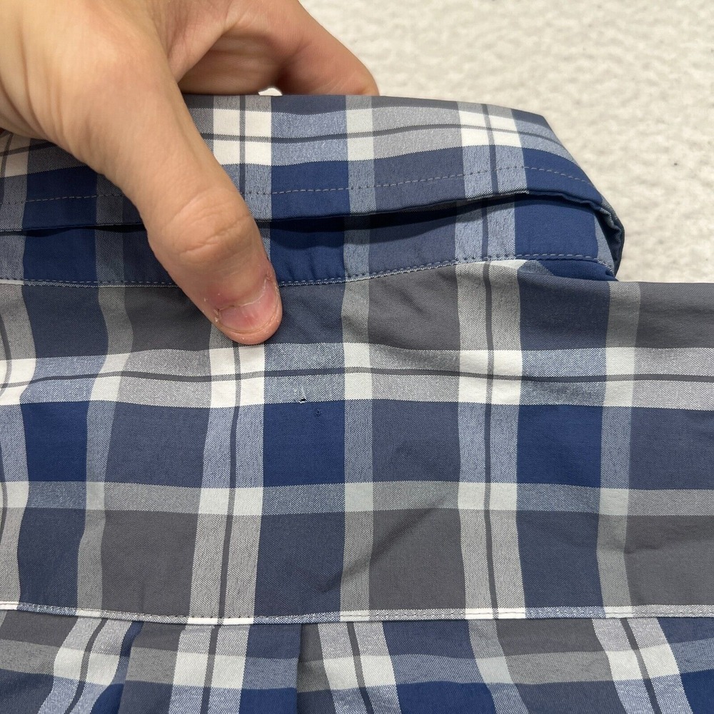 Vineyard Vines Shirt Mens Small Blue Performance Classic Fit Murray Plaid - Picture 9 of 10